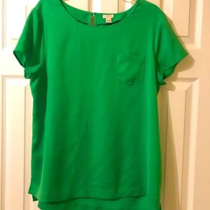 J. Crew short sleeve vivid green top